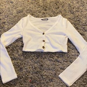 White crop top